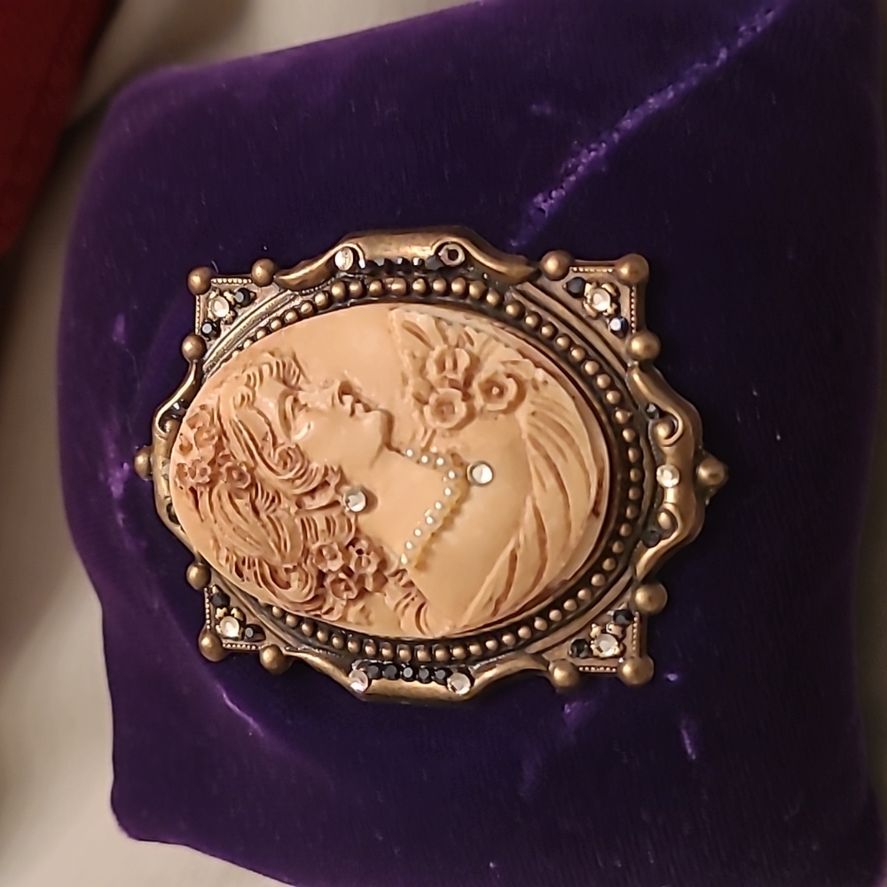 Vintage Hidden Heart Brooch